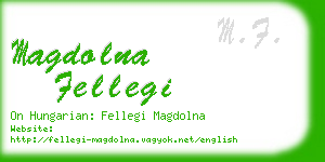 magdolna fellegi business card